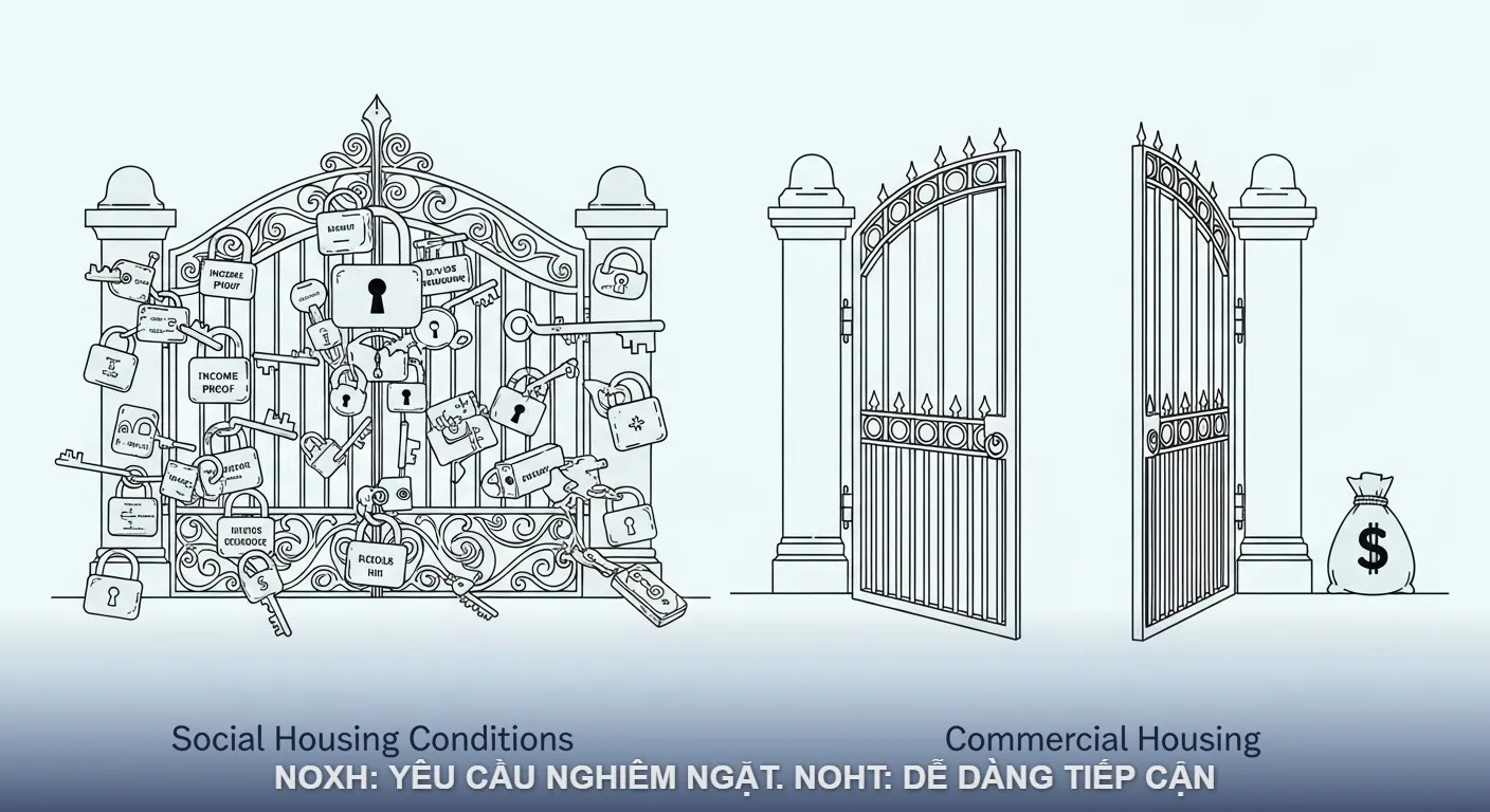 NOXH: YÊU CẦU NGHIÊM NGẶT. NOHT: DỄ DÀNG TIẾP CẬN