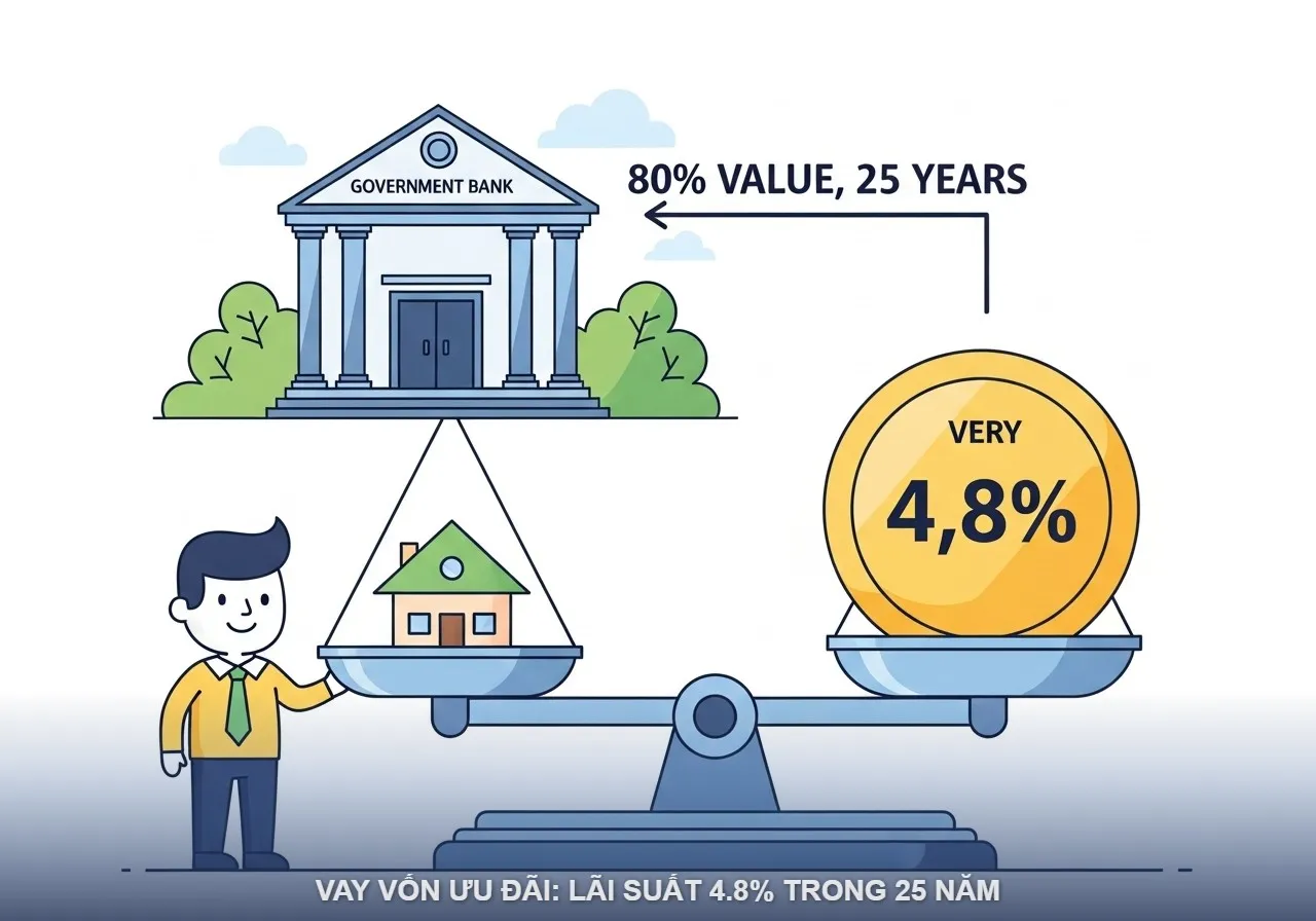 Chính sách vay vốn từ ngân hàng chính sách nhà ở xã hội