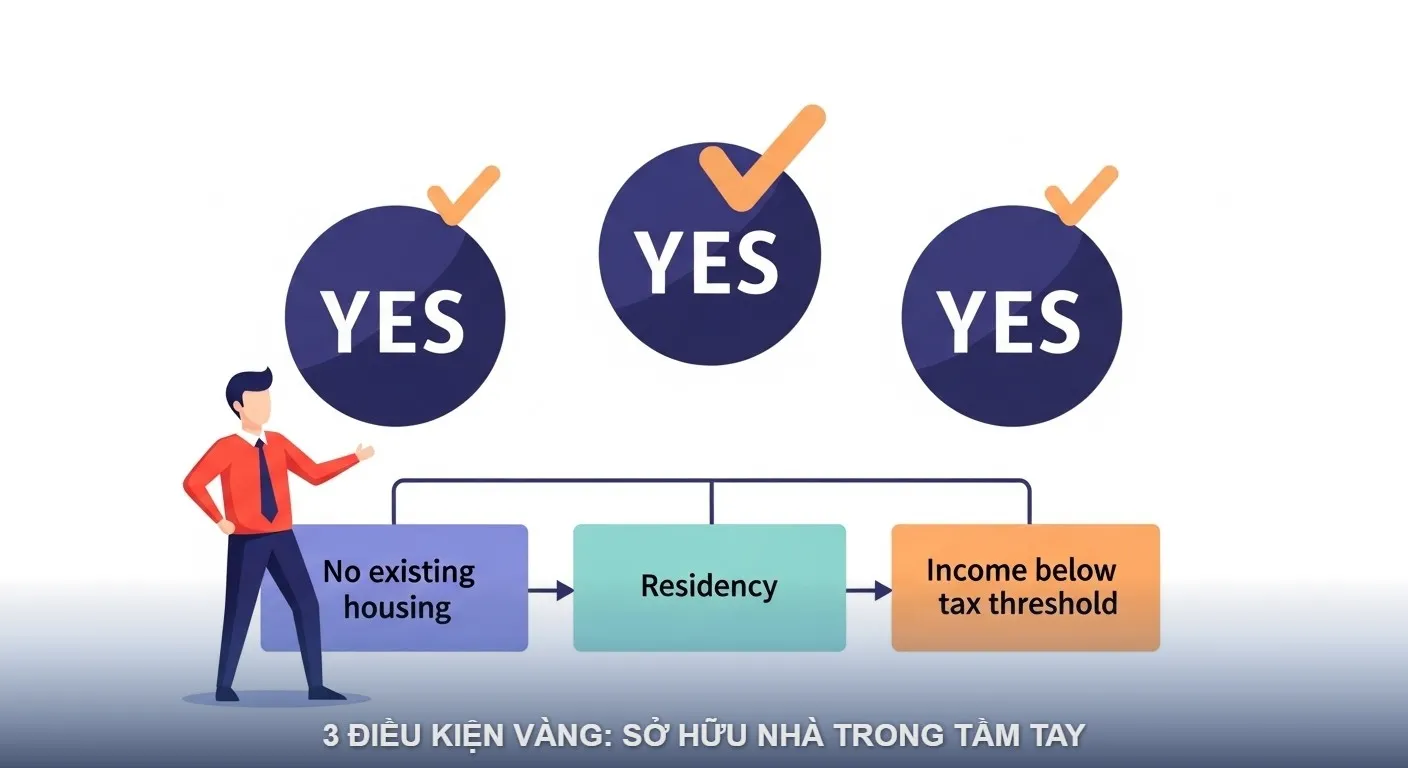 3 điều kiện để sở hữu nhà trong tầm tay 3 điều kiện để sở hữu nhà trong tầm tay